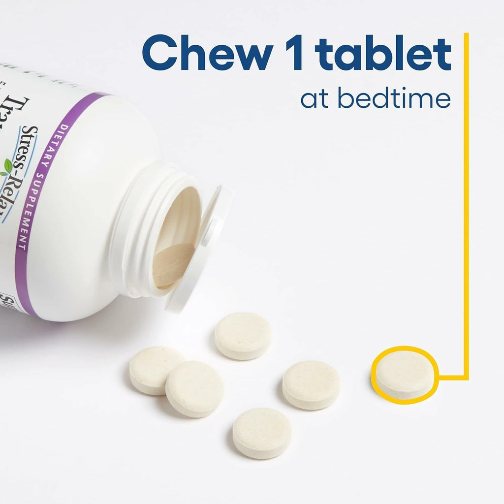 Natural Factors Tranquil Sleep – Calm Sleep Support with Melatonin & 5-HTP – 120 Chewable Tablets