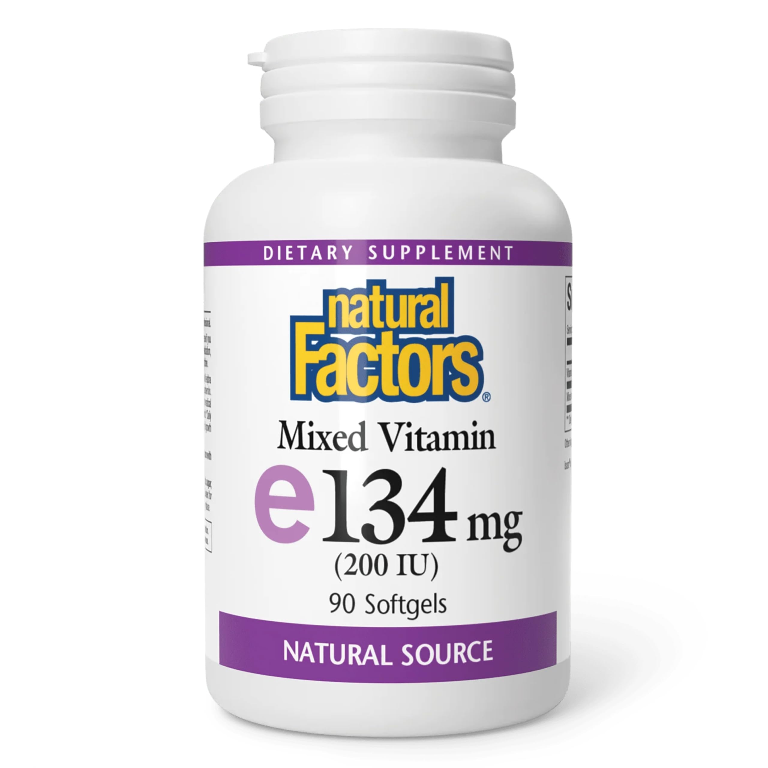 Natural Factors Vitamin E 200 IU Softgels – Antioxidant Support (90 Softgels)