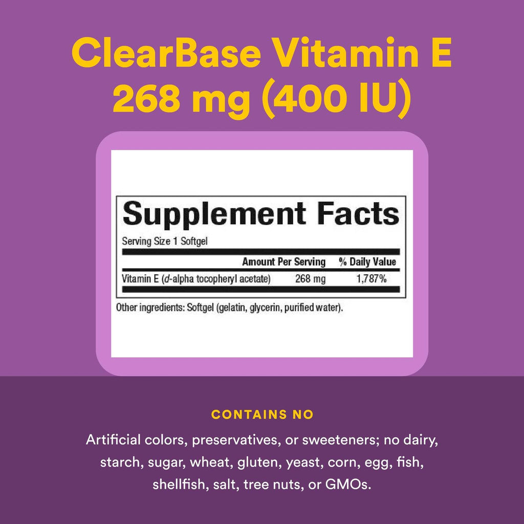 Natural Factors Vitamin E 400 IU Softgels – Antioxidant & Cardiovascular Support