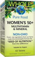 Natural Factors Whole Earth & Sea Women's 50+ Multivitamin & Mineral – 60 Tablets