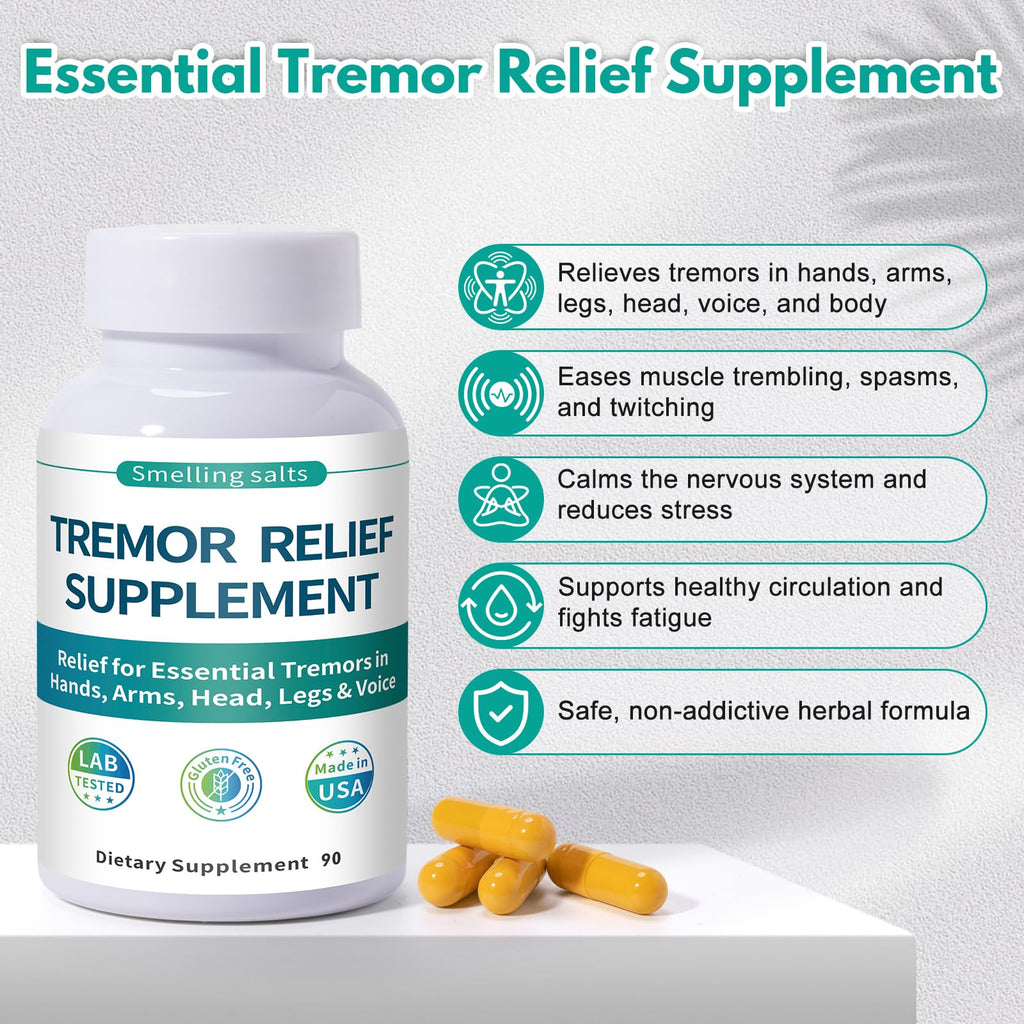 Essential Tremor Relief Supplement – Herbal Support (90 Count)