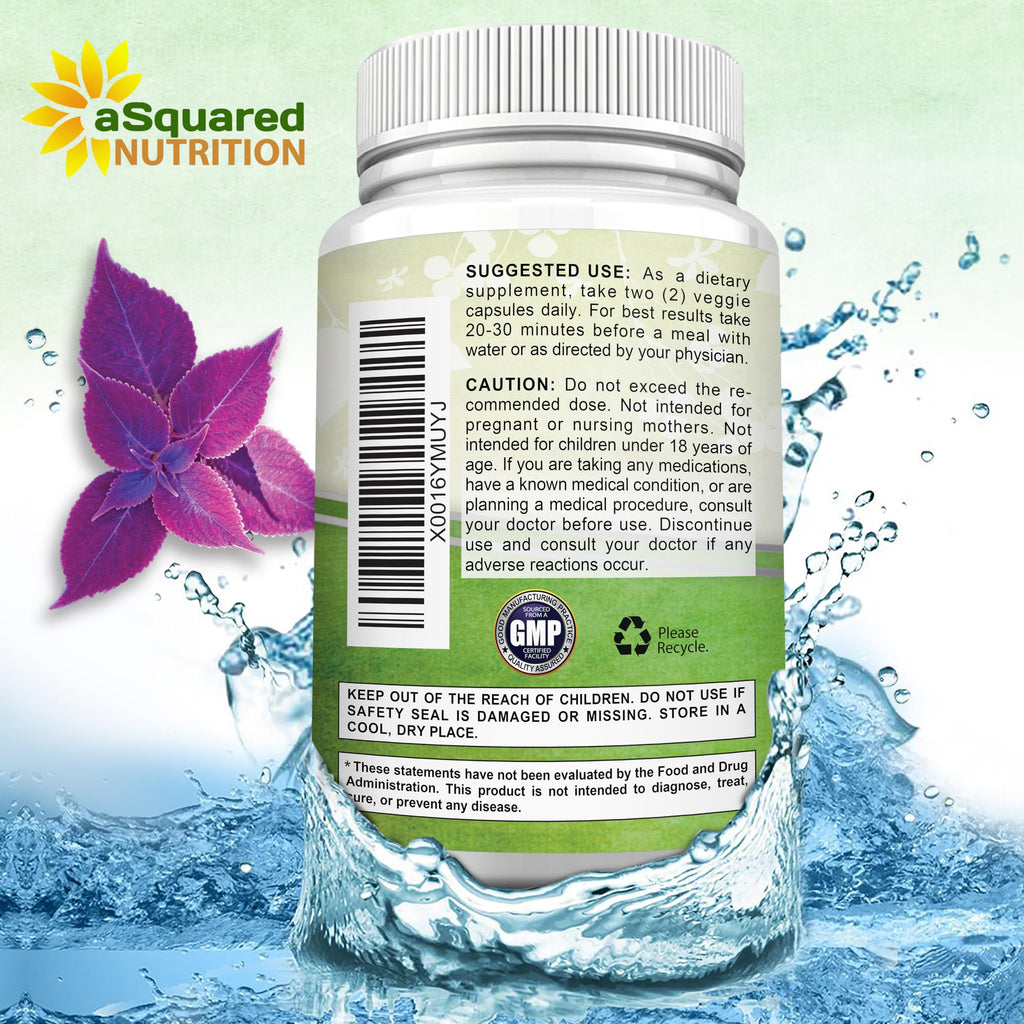 Forskolin 500mg Max Strength – 180 Capsules | aSquared Nutrition