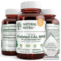 Natural Nutra Chelated Calcium Magnesium 1000/500 mg - Vegan 250 Tablets
