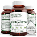 Natural Nutra Chelated Iron Supplement – Hair, Skin & Nails Health, 90 Tablets