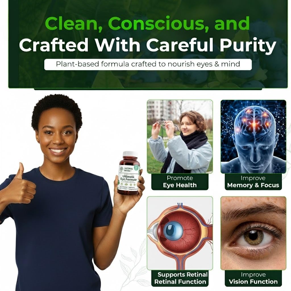 Natural Nutra Ultimate Eye Health - Bilberry & Blueberry Extract (30 Caps, Pack of 2) | Vegan, Non-GMO