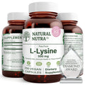 Natural Nutra L Lysine HCl 500 mg | Bone Health, Skin Support, Vegan, Non-GMO, 250 Capsules