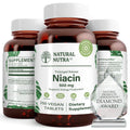 Natural Nutra Niacin 500mg Time-Release – Vitamin B3 for Heart Health, Skin & Cognition | 250 Vegan Tablets