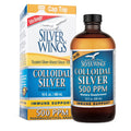 Natural Path Silver Wings Colloidal Silver 500ppm (2,500mcg) Immune Support Supplement 16 oz