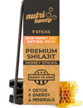 NATURAL SHILAJIT Honey Sticks - Shilajit Resin + Raw Honey, Fulvic & Trace Minerals | Energy & Immune Support (7 Sticks)