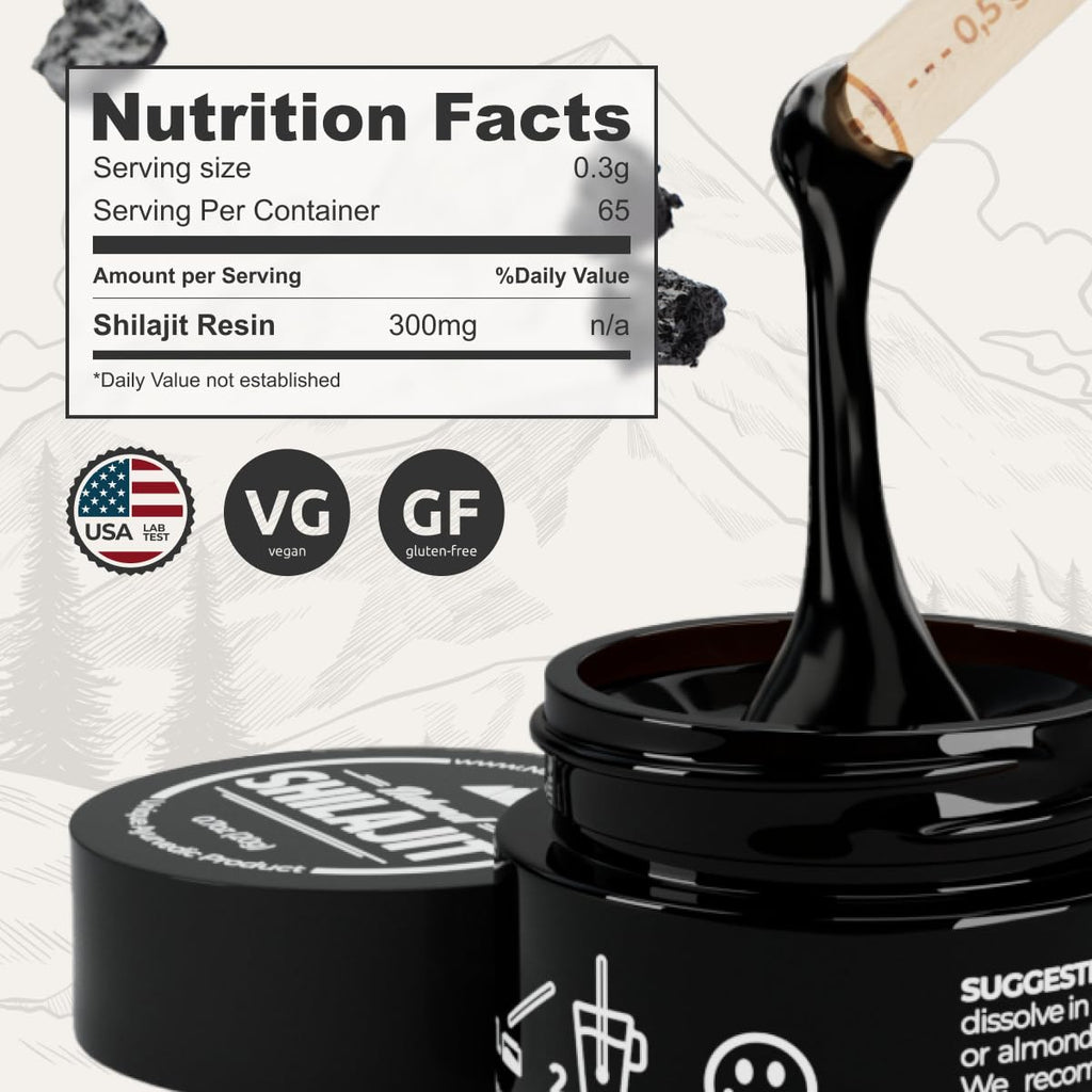 NATURAL SHILAJIT Resin (20g) – Genuine Altai Shilajit, DBP-Verified, Lab Tested
