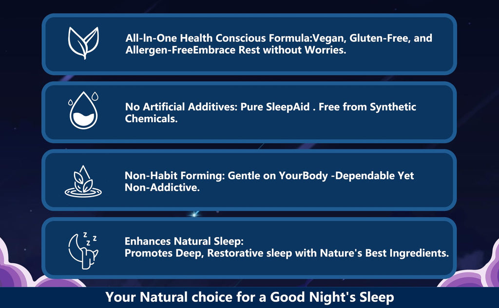 Natural Sleep Aid Gummies - Melatonin-Free Sleep+ Gummies for Adults - 60 Count
