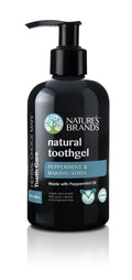Natural Toothgel (Peppermint & Baking Soda) - Herbal Choice Mari (8 oz, BPA-Free)