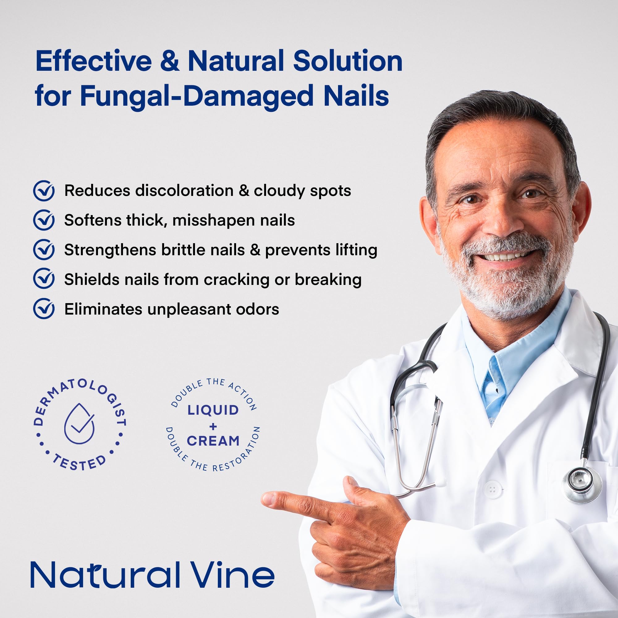Natural Vine Toenail Fungus Treatment Kit | Patches, Liquid & Cream - Extra Strength