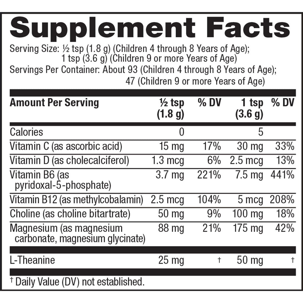 Natural Vitality CALM Mind Magnesium Drink Mix - L-Theanine, 12 oz (Gluten Free & Vegan)
