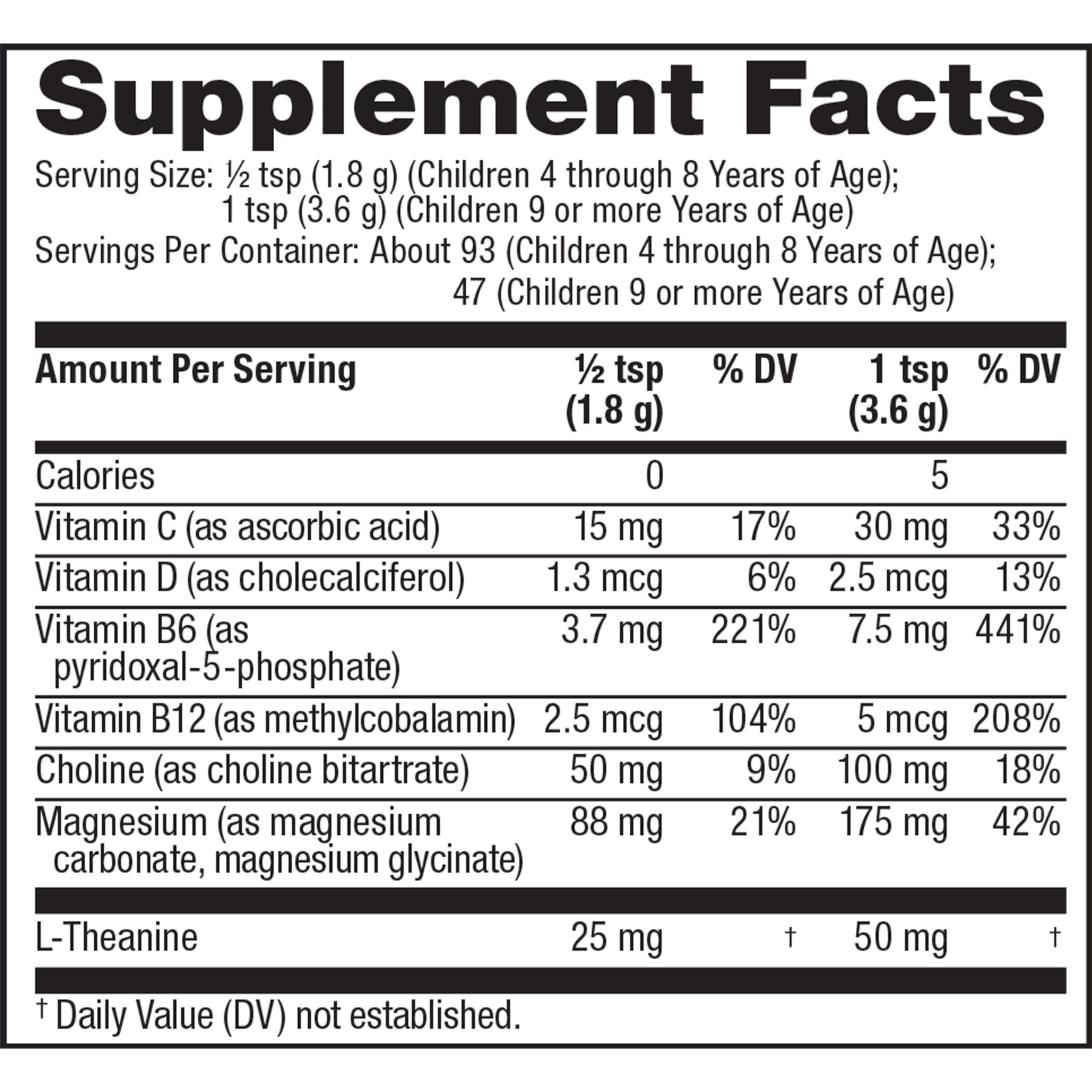 Natural Vitality CALM Mind Magnesium Drink Mix - L-Theanine, 12 oz (Gluten Free & Vegan)