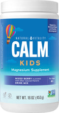 Natural Vitality CALM Sleep – Magnesium Citrate Drink Mix with GABA, Sleep Aid, Vegan, Gluten Free & Non-GMO, Mixed Berry, 16 oz