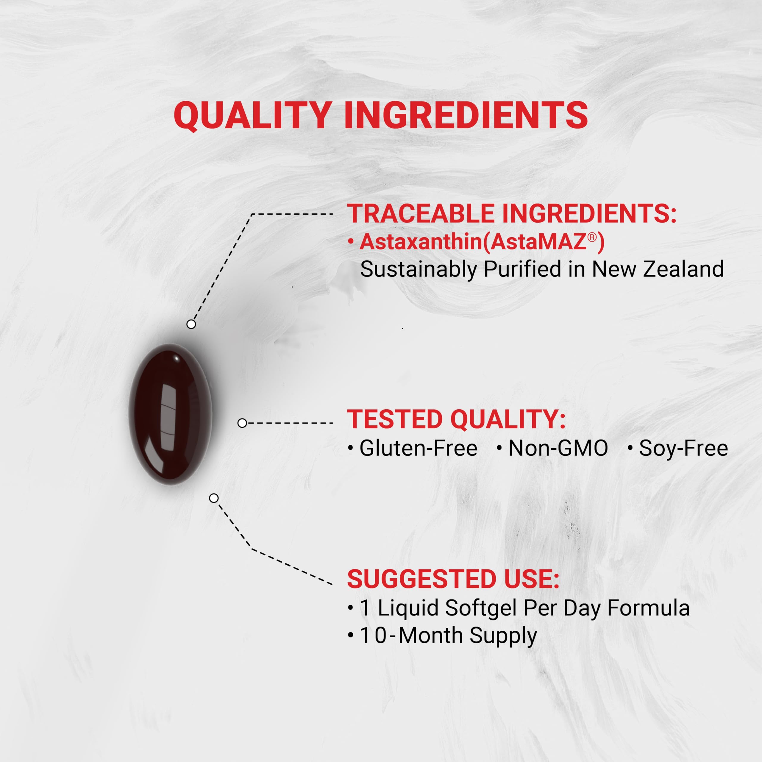 Naturalis New Zealand Astaxanthin – 6mg Mini-Softgels | Non-GMO, Gluten & Soy Free | 300 Softgels