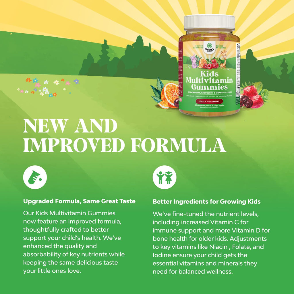Plant Based Kids Multivitamin Gummies - Immune Support for Children (90 Count)