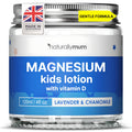 NaturallyMum Kids Magnesium Bedtime Lotion with Vitamin D - Sleep Support (Lavender & Chamomile) 4.2 oz