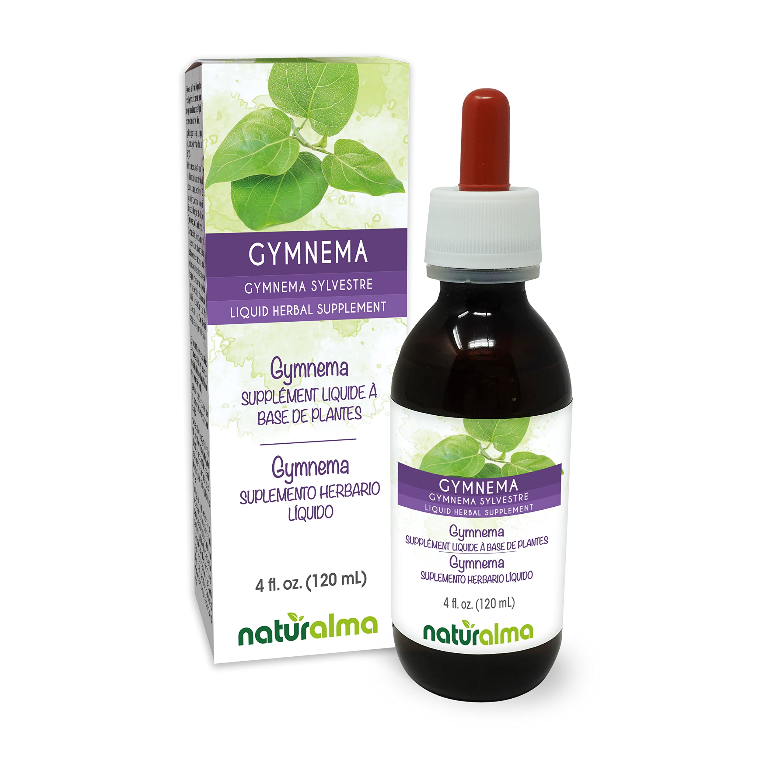 Naturalma Gymnema Leaf Tincture 4 oz | Alcohol-Free Vegan Extract