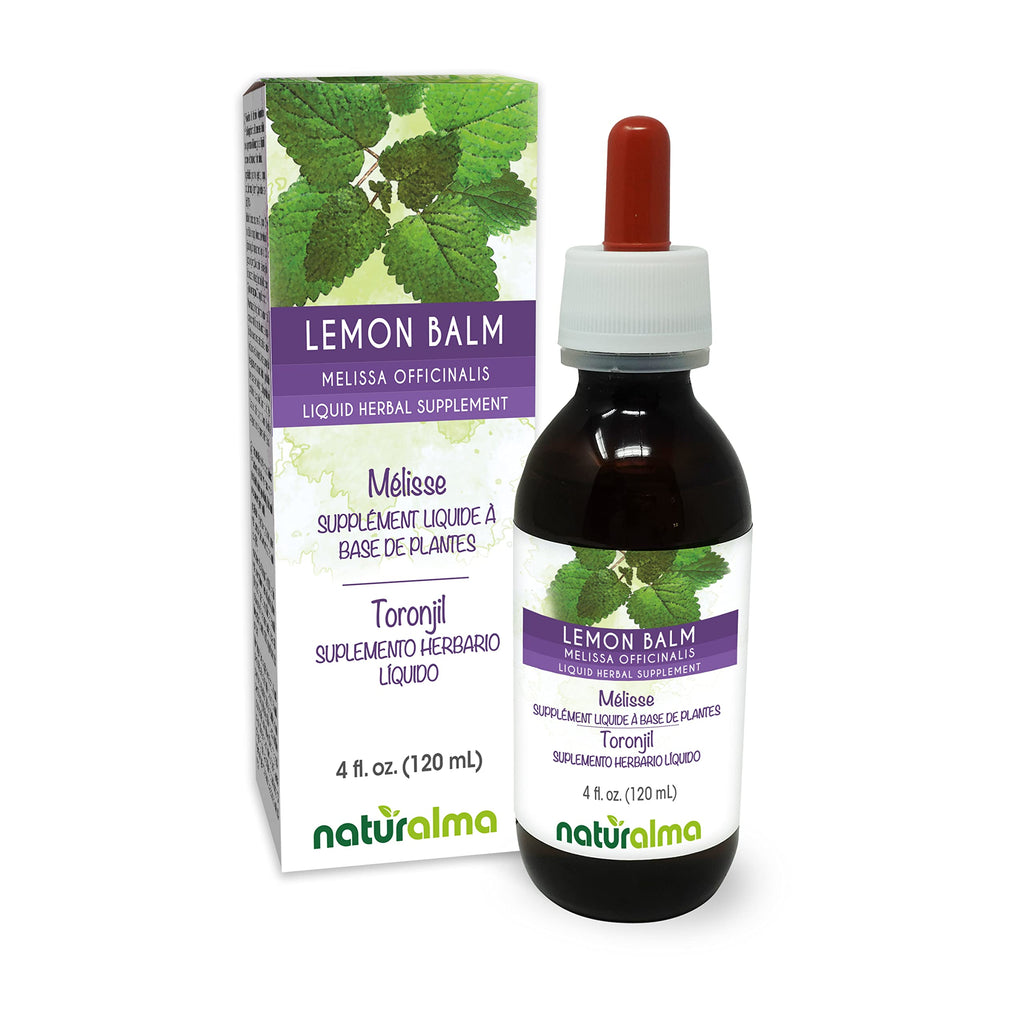 Naturalma Lemon Balm Tincture – Alcohol-Free Liquid Extract (4 fl oz) | Vegan Melissa officinalis
