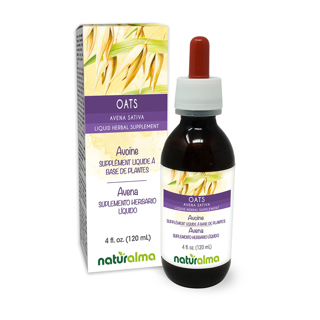 Naturalma Oats Tops Tincture (Avena Sativa) – Alcohol-Free 4 fl oz Drops | Vegan