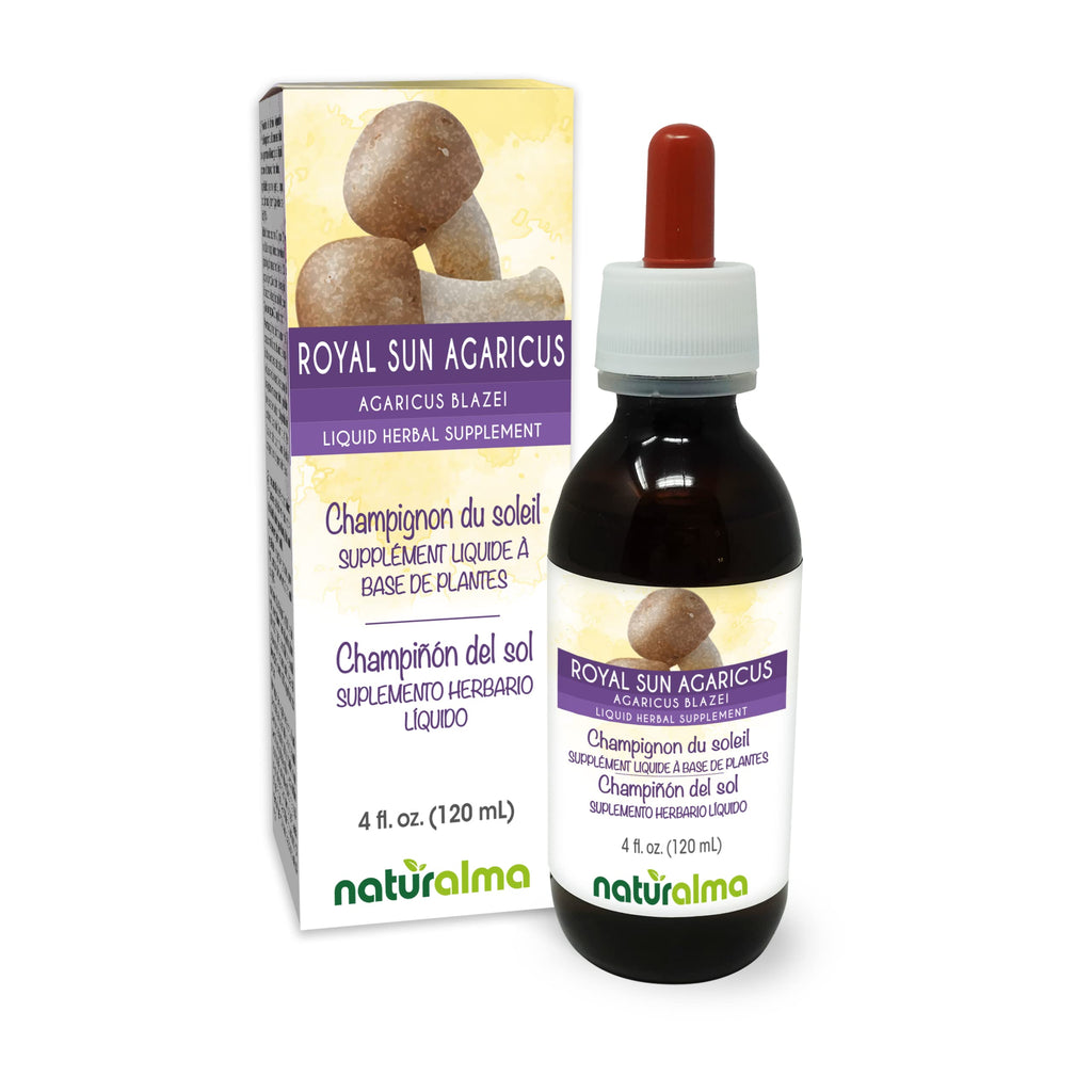 Naturalma Royal Sun Agaricus Mushroom Tincture - Alcohol-Free 4 oz Drops | Vegan Herbal Supplement