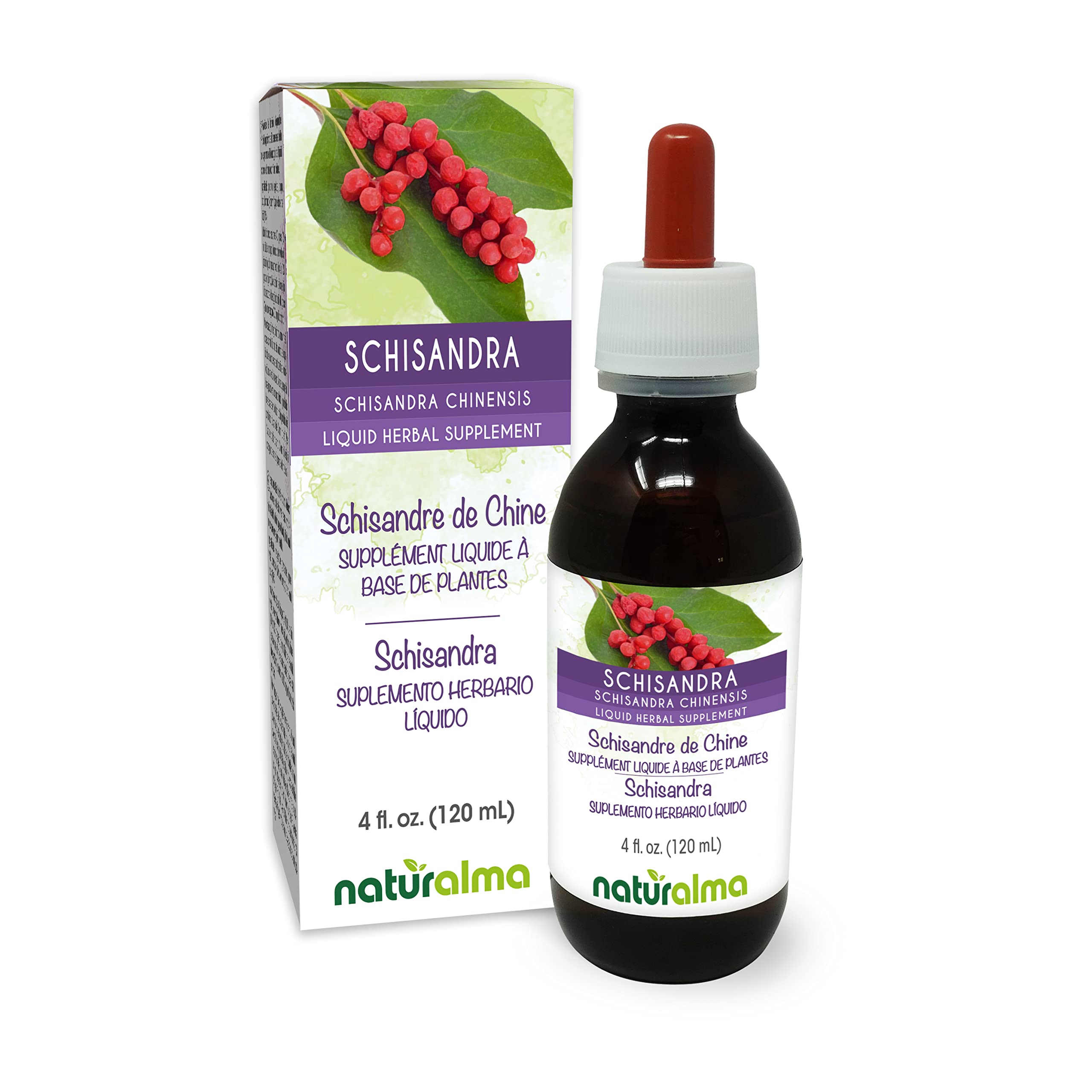 Naturalma Schisandra Fruit Alcohol-Free Tincture – 4 fl oz Drops
