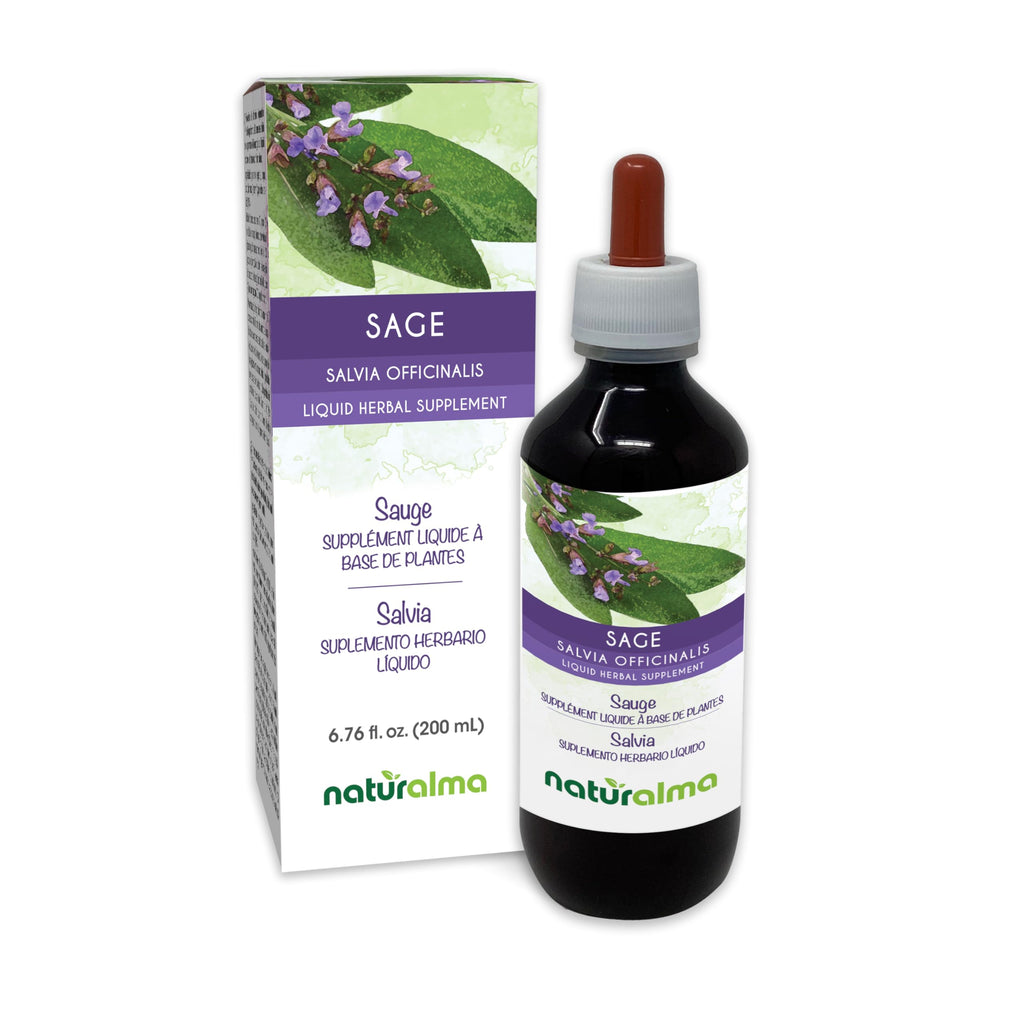 Naturalma Sage Leaf Tincture (Alcohol-Free) 6.76 fl oz | Salvia officinalis | Vegan