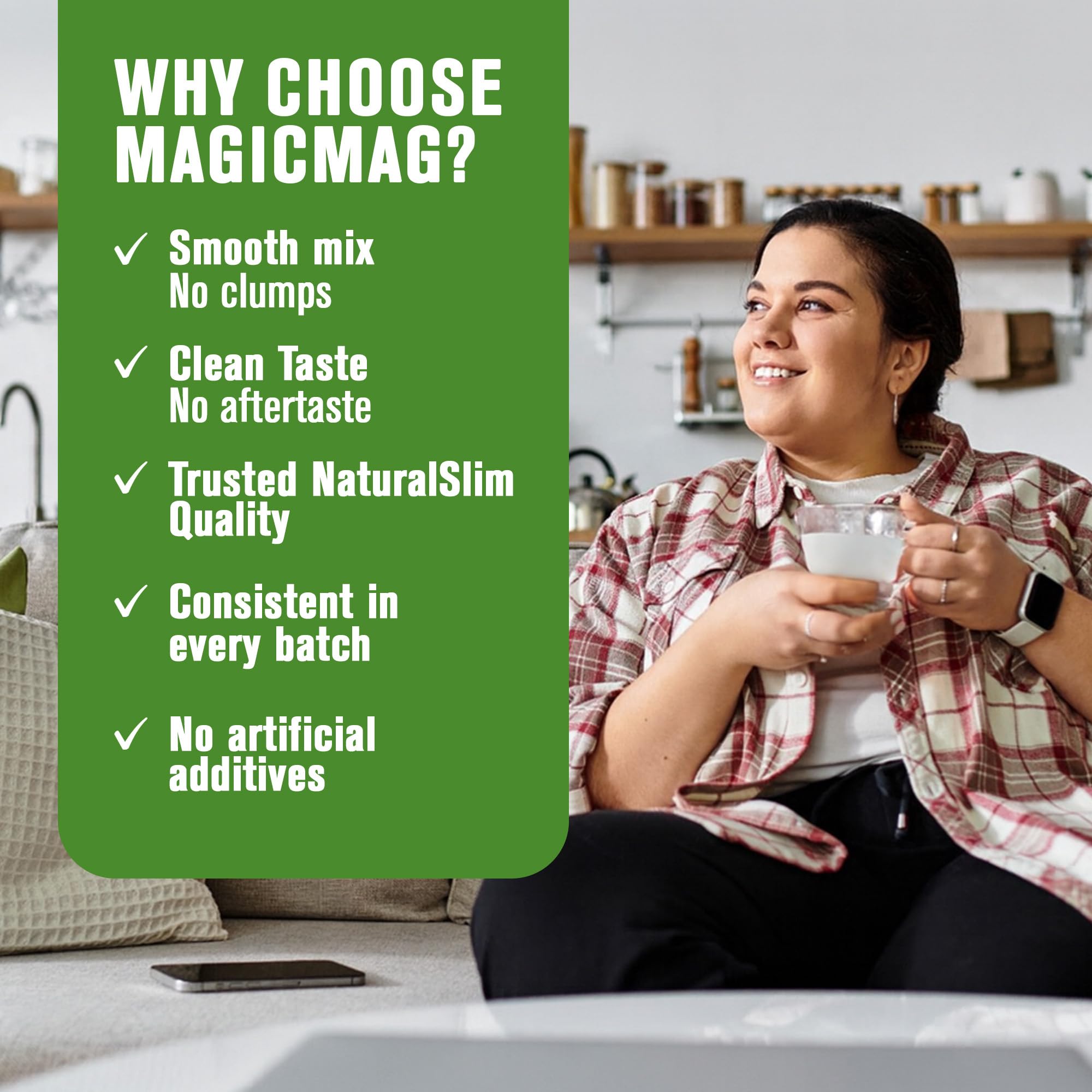NaturalSlim MagicMag Honey Chamomile Magnesium Citrate Powder – 8oz Drink Mix (2 Pack)