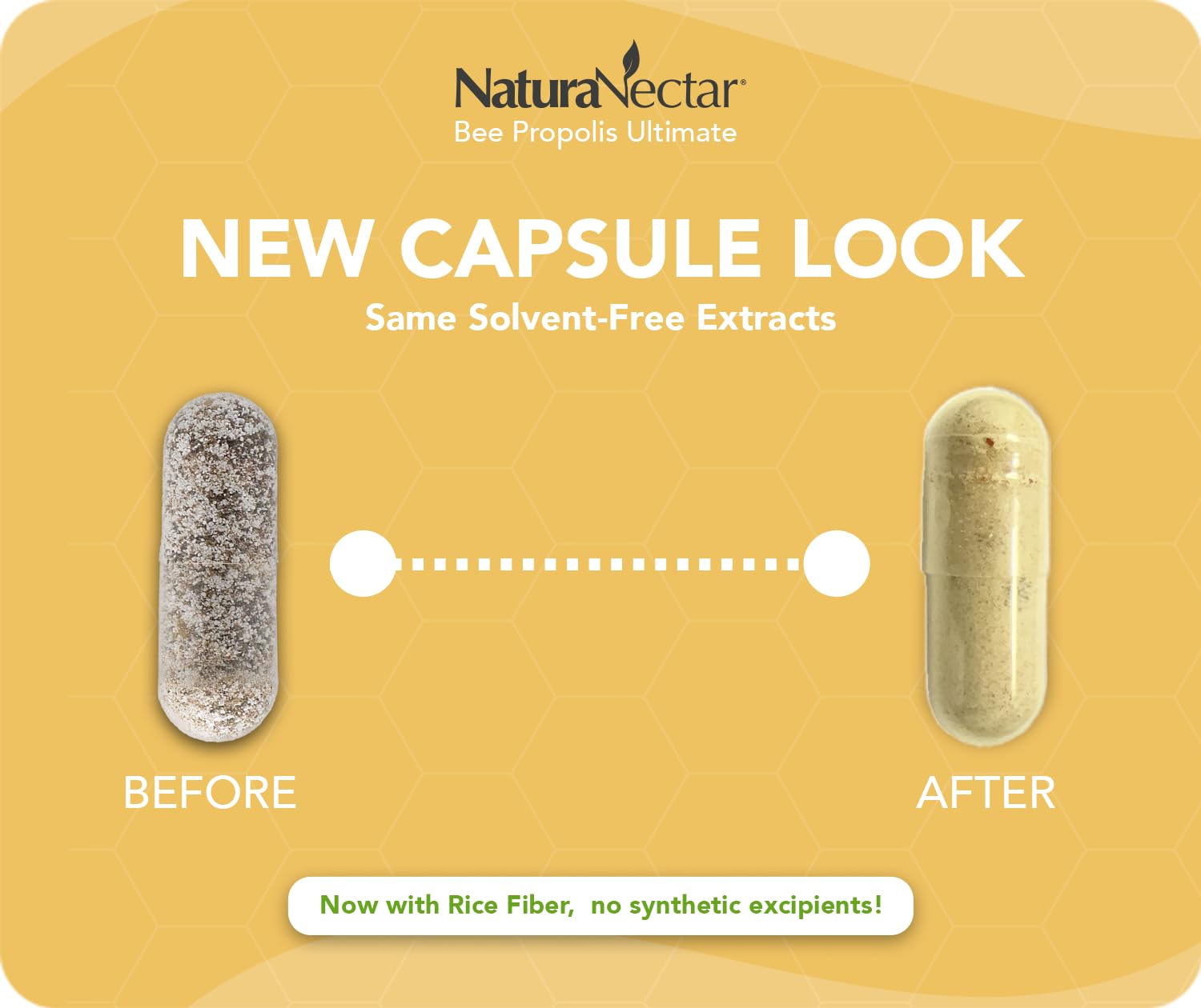 NaturaNectar Ultimate Bee Propolis Capsules - NSF Certified, Gluten-Free (60pcs)
