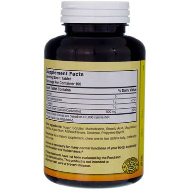 Nature's Blend Calcium Chewable Bavarian Cream 500 mg – 100 Tabs