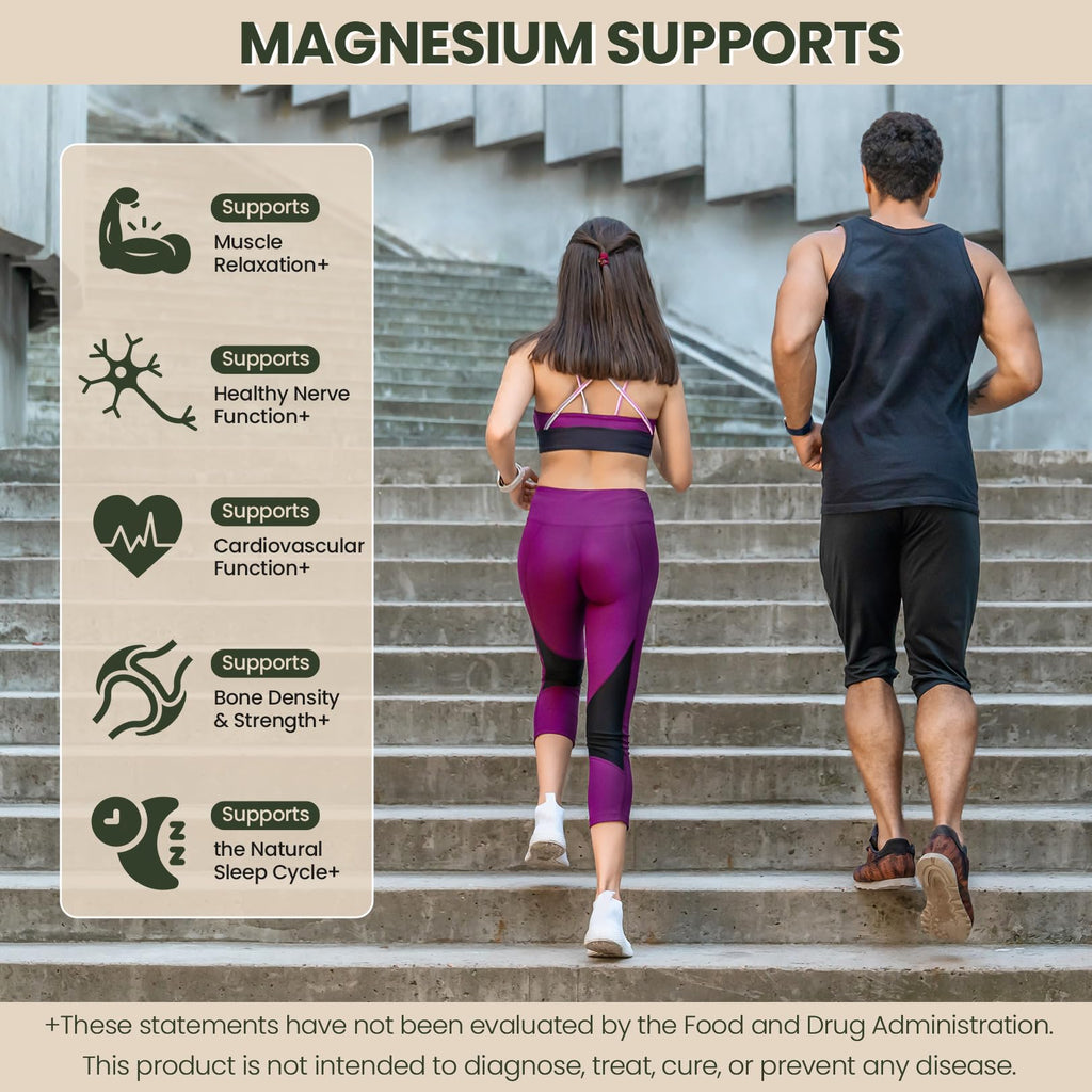 Nature Echo 6-in-1 Magnesium 420mg – Glycinate, Malate, Taurate, Citrate, Oxide + B6