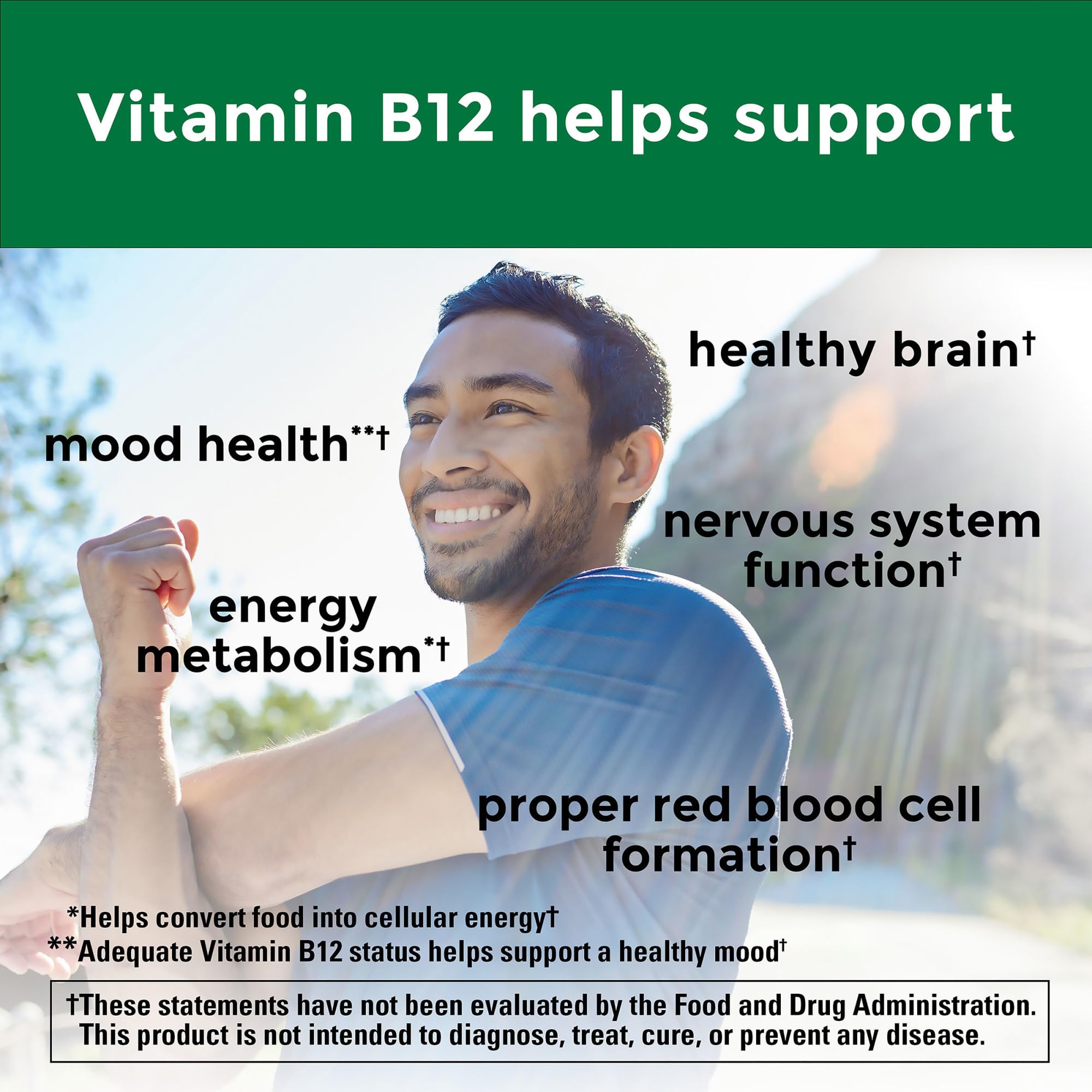 Nature Made Vitamin B12 3000 mcg Sublingual – Fast Dissolve, Sugar Free, 40-Count
