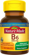 Nature Made Vitamin B-6 100 mg Tablets – 4-Pack (400 Tablets)