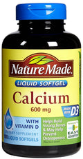 Nature Made Calcium 600 mg with Vitamin D3 – 4-Pack (100 Softgels Each)