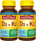 Nature Made Vitamin D3 + K2 5000 IU (125 mcg) – Pack of 2