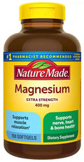 Nature Made High Potency Magnesium 400 mg - 150 Softgels (Pack of 2) | Magnesium Supplement