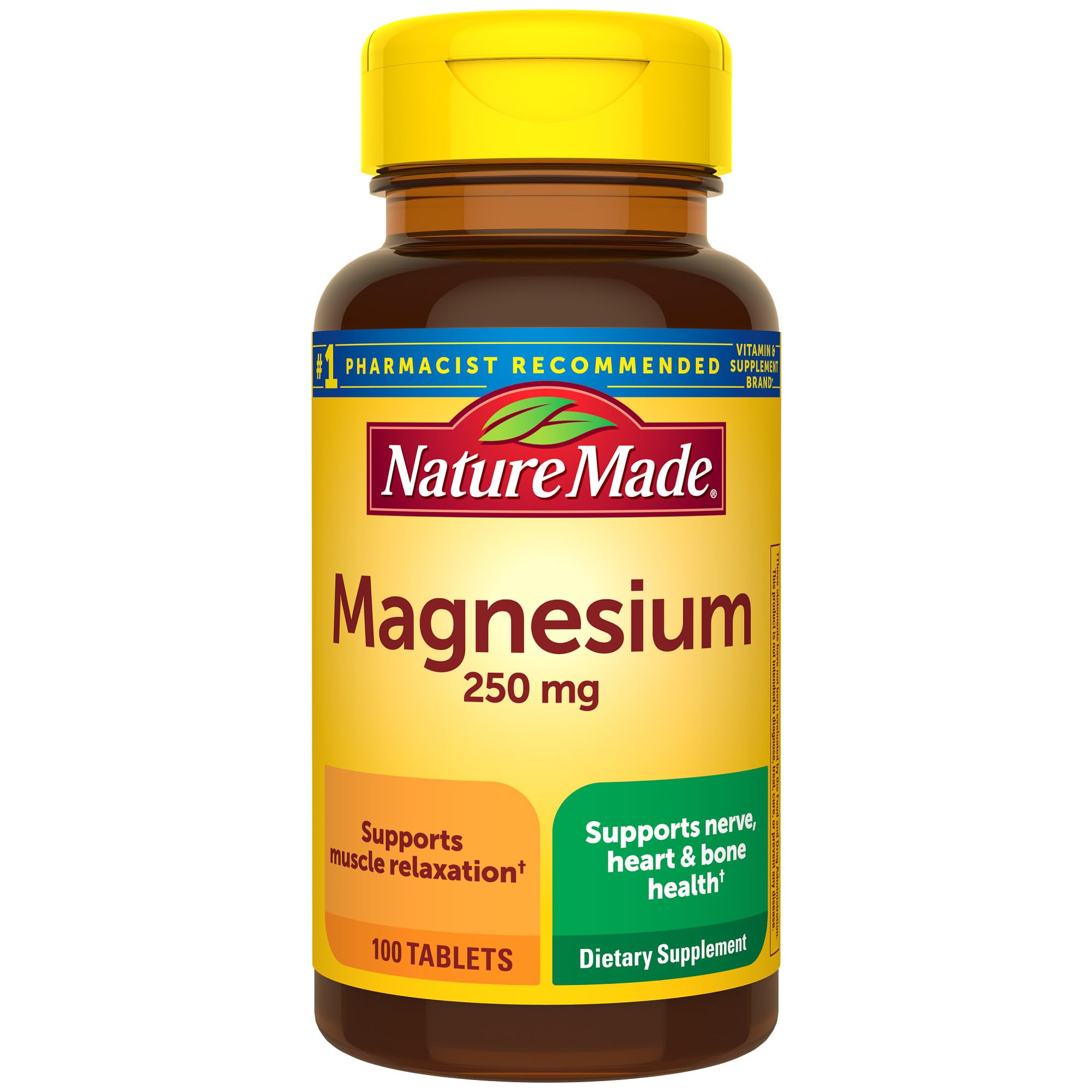 Nature Made Magnesium Oxide 250 mg – 100-Count Magnesium Supplement