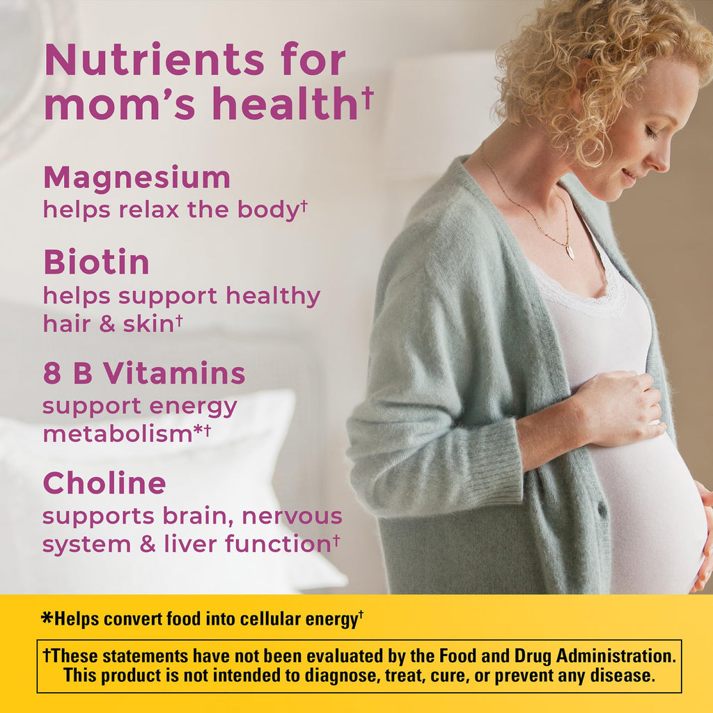 Nature Made Prenatal Vitamin Softgels + Choline Capsules – 60 Day Supply, Folic Acid + DHA