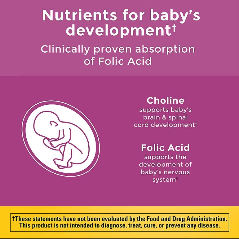Nature Made Prenatal Gummies with DHA + Folic Acid – Berry (120 CT) + White Peach Hydration Sticks