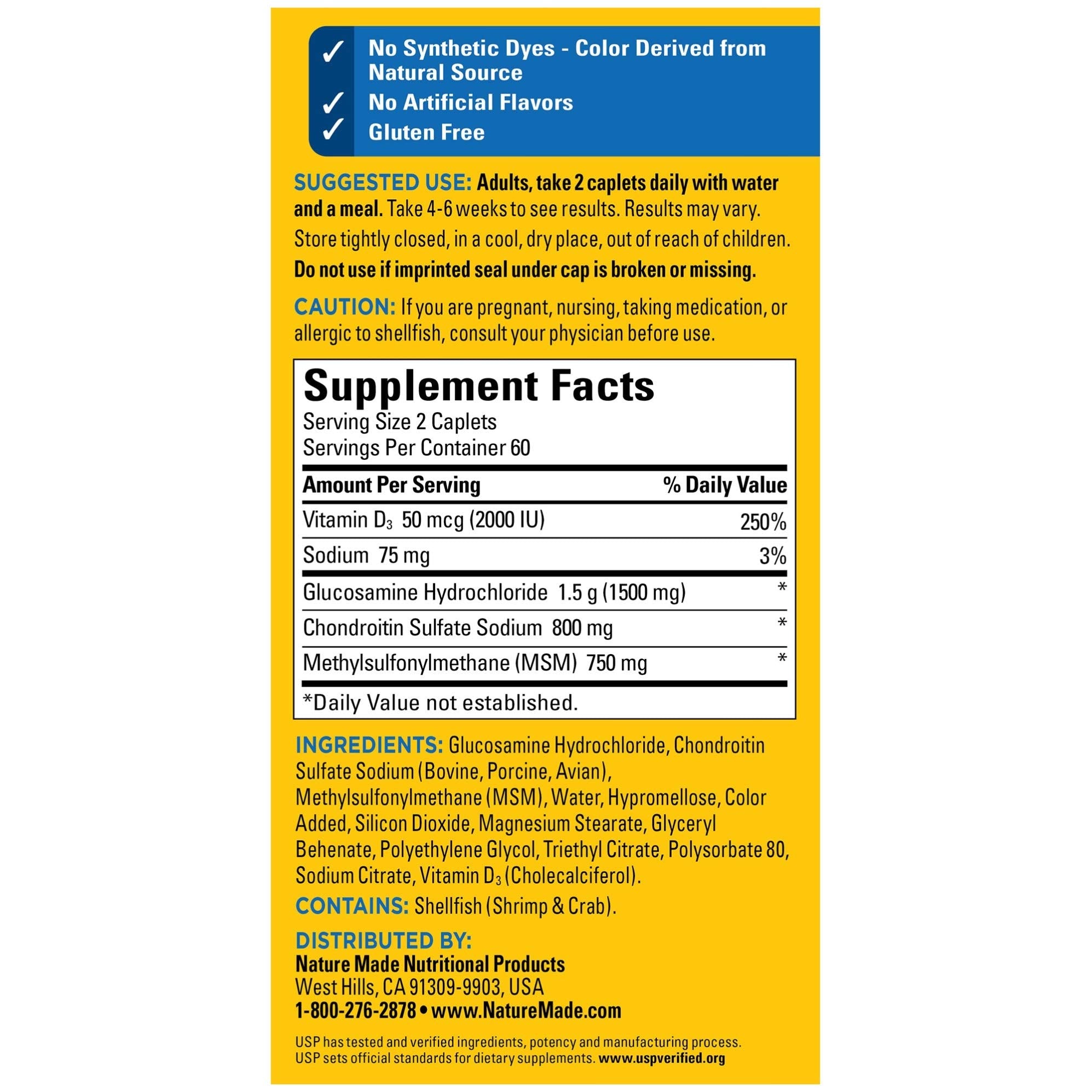 Nature Made TripleFlex Triple Strength Caplets with Vitamin D3, 120 Count