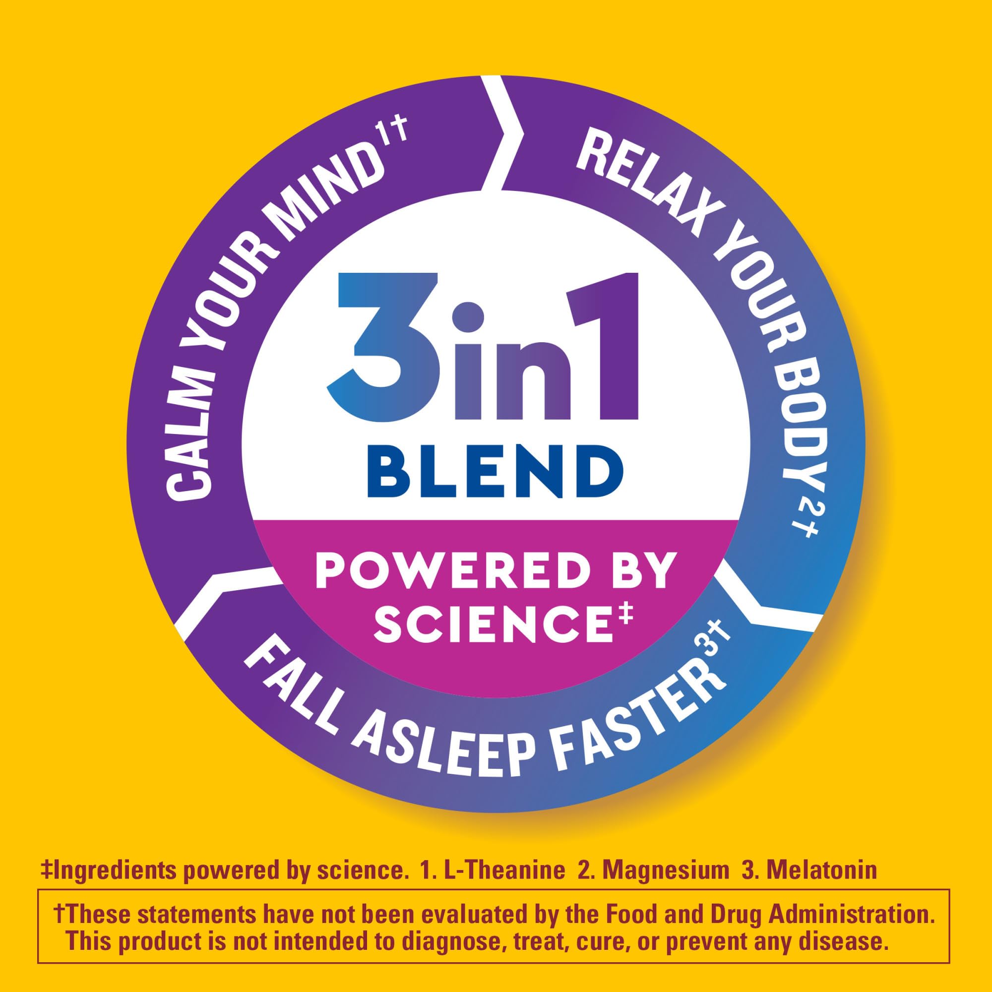 Nature Made Wellblends Sleep & Recover Gummies – Melatonin 3mg, L-Theanine 200mg, Magnesium 100mg (44 CT)