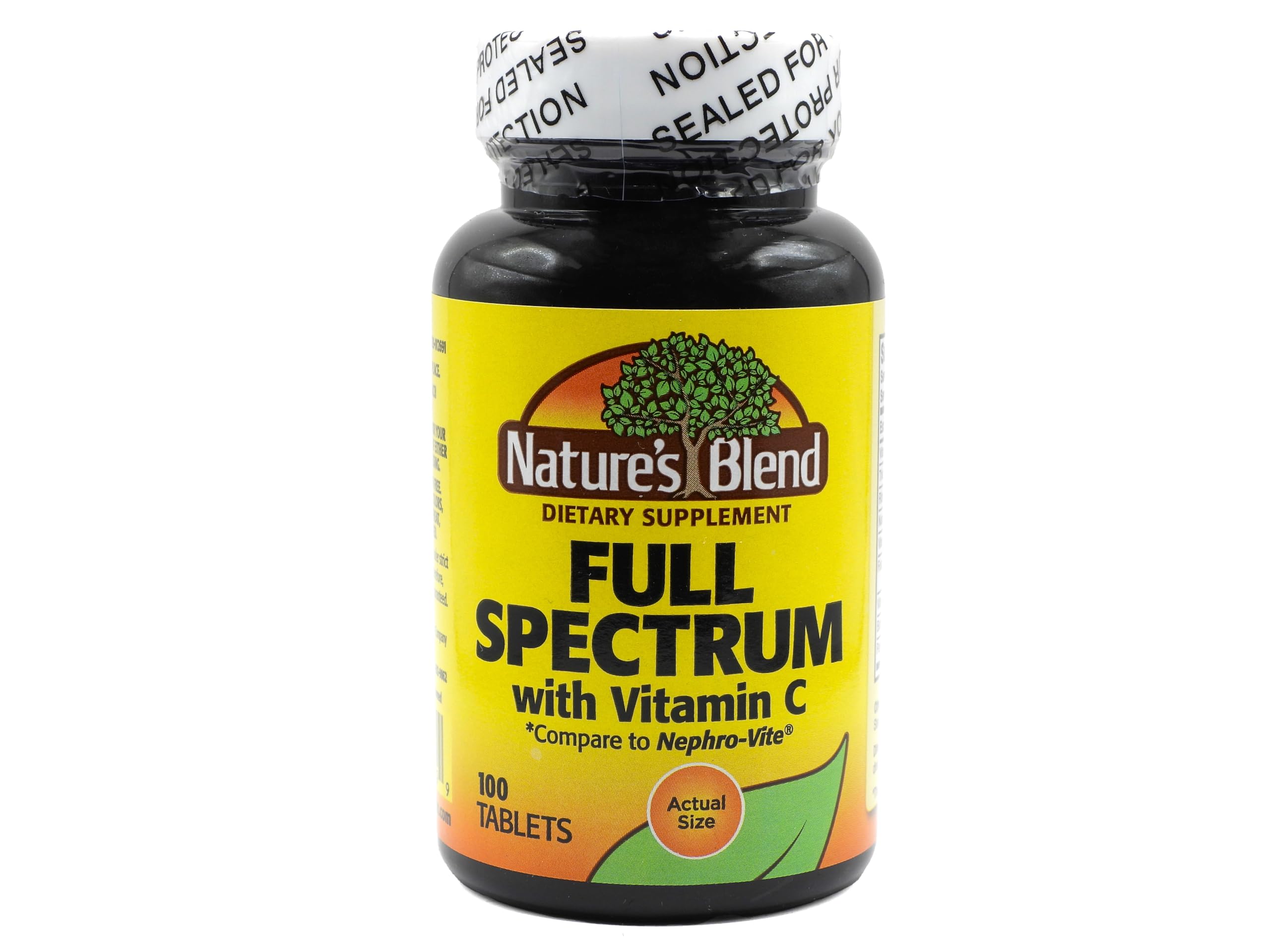 Nature's Blend Full Spectrum B with Vitamin C Powder, 100 Count (1269) – Gluten Free