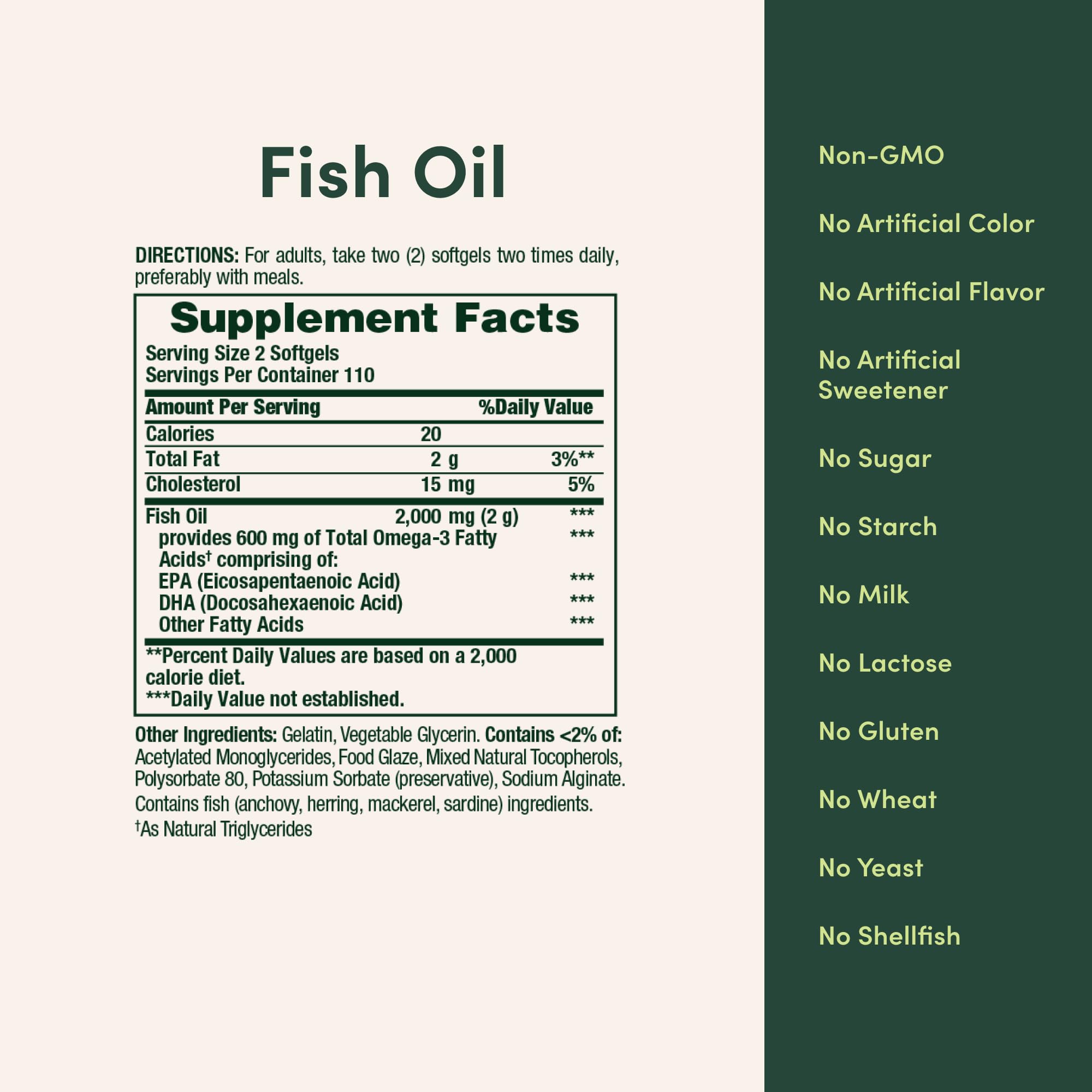 Nature's Bounty Fish Oil 220 Count – Odorless Omega-3 & Omega-6 Softgels