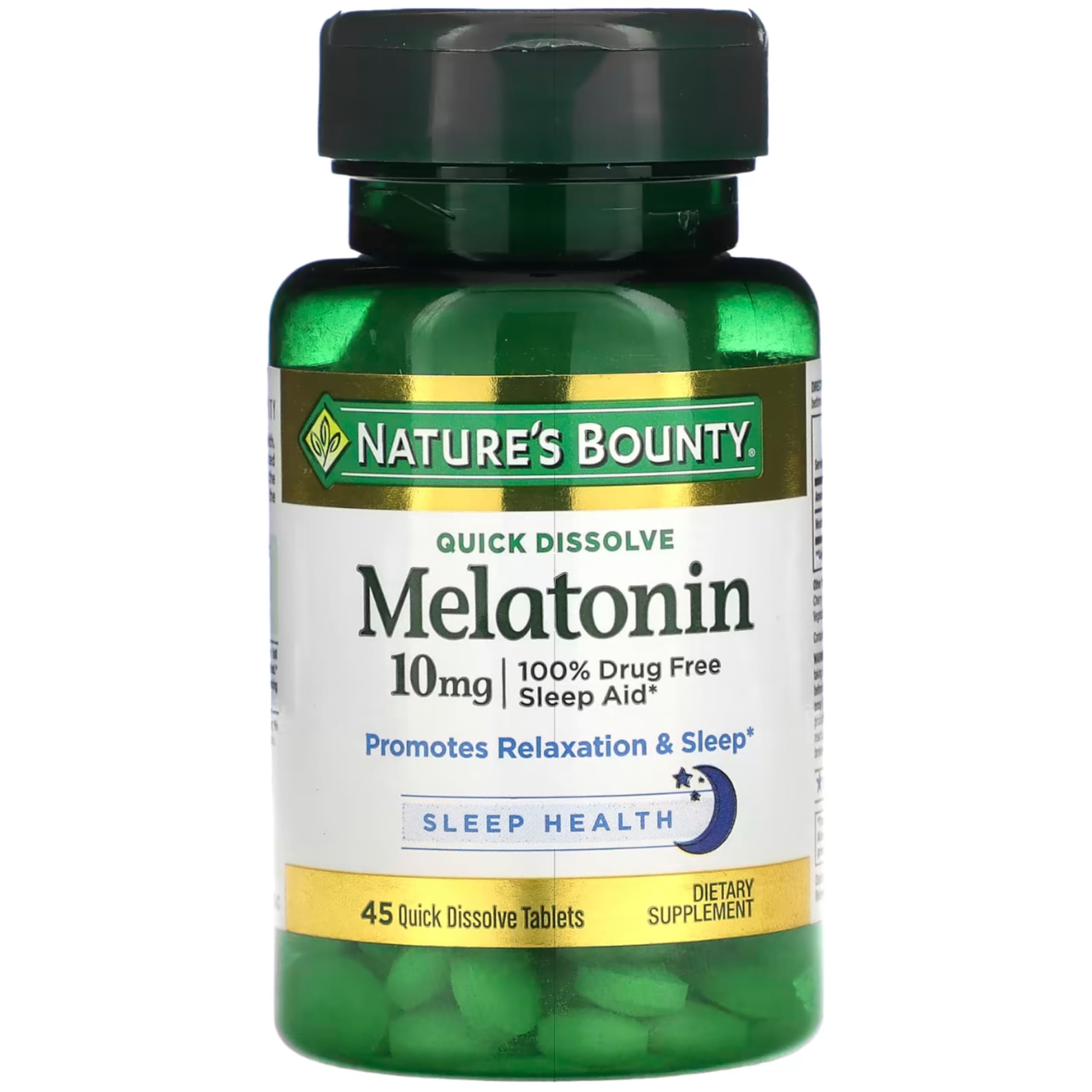 Nature's Bounty Melatonin 10 mg Quick Dissolve Tablets – Pack of 4