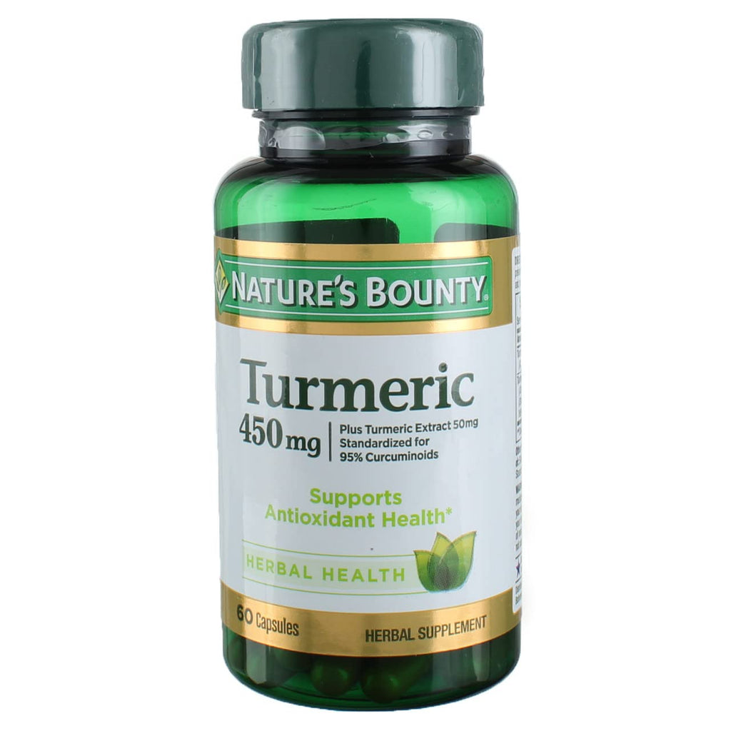 Nature's Bounty Turmeric 450 mg Capsules – 60 ct, Pack of 3