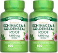 Nature's Truth Echinacea Goldenseal Capsules 1400mg – Vegan, Non-GMO & Gluten Free (Pack of 2)