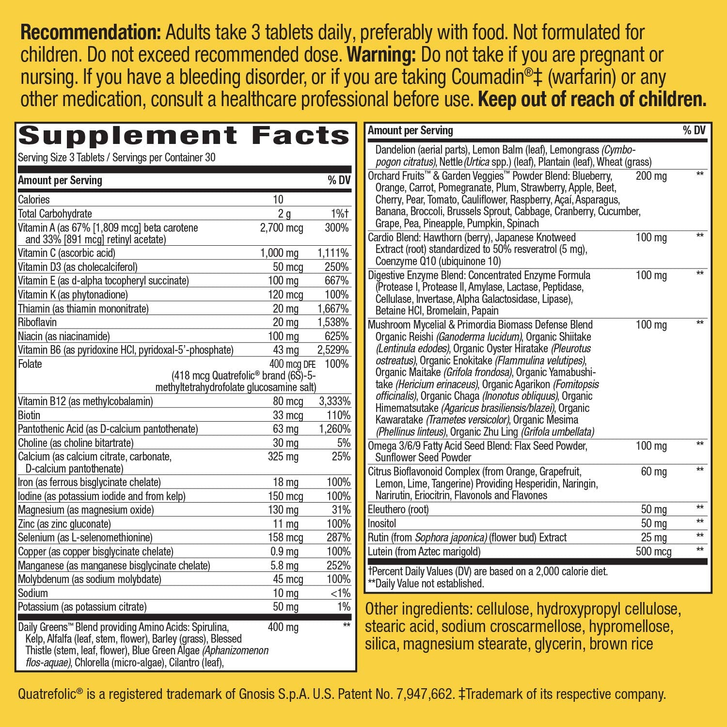 Nature's Way Alive! Max Potency Daily Multivitamin – Natural, 90 Count