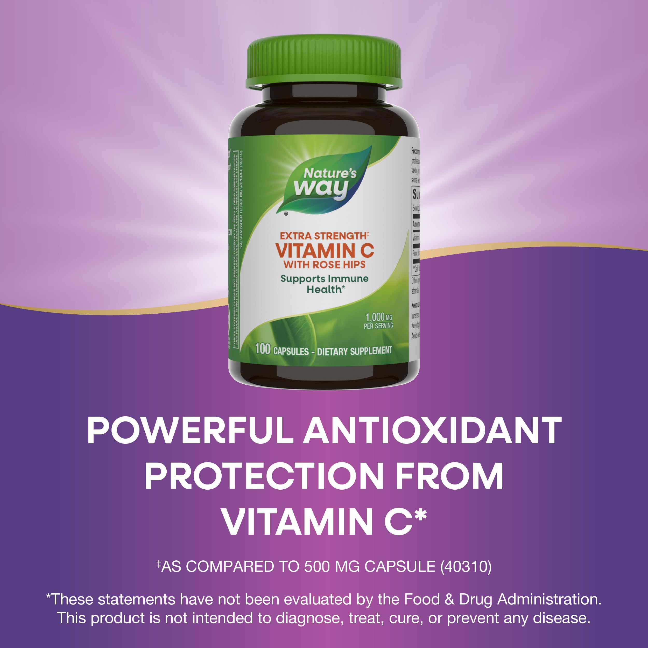 Nature's Way Vitamin C with Rose Hips – Extra Strength 1000 mg/Serving